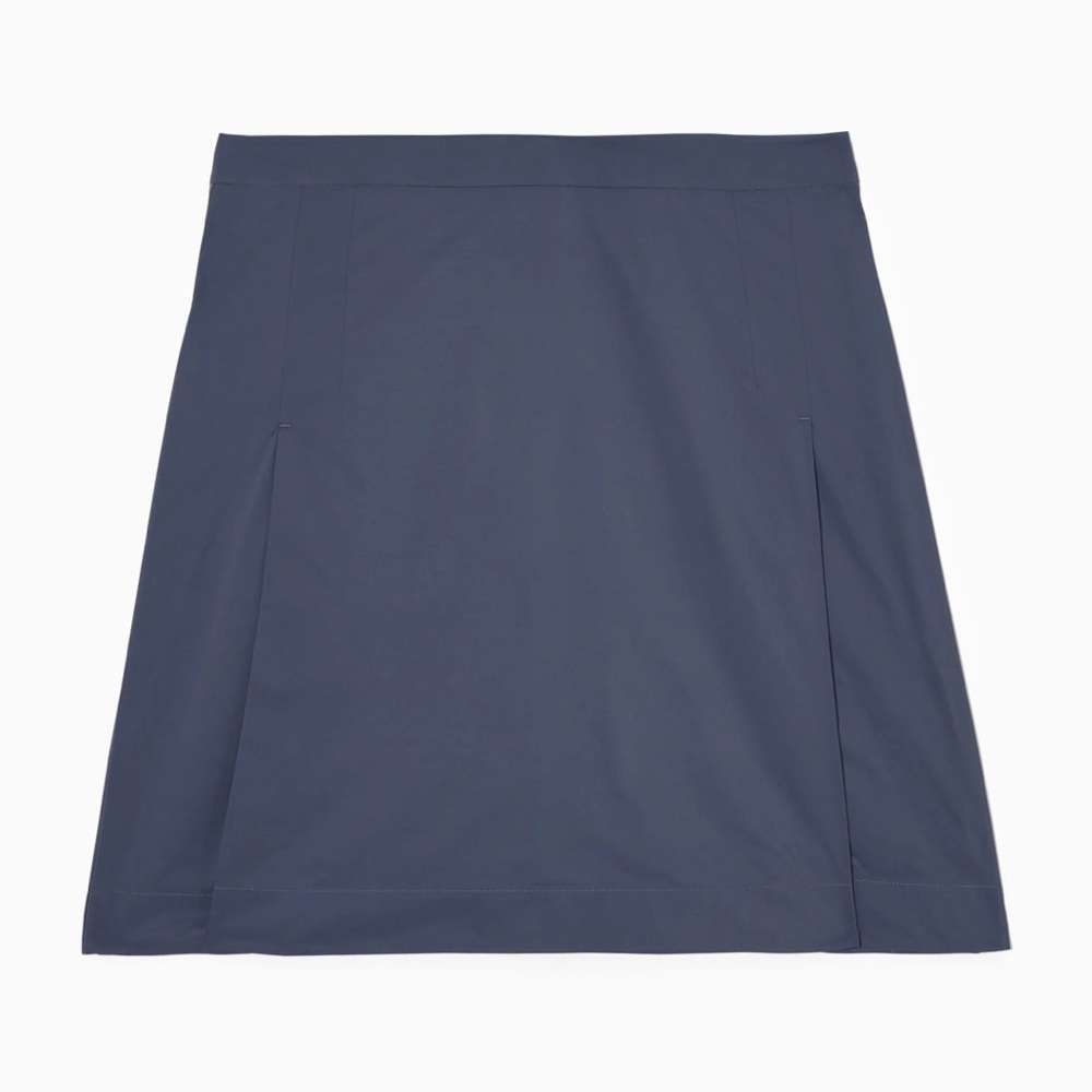 COS Shell Panel A Line Mini Skirt in Blue Size M